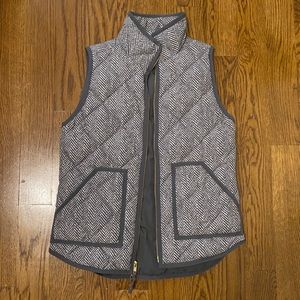 J. Crew Quilted Herringbone Vest